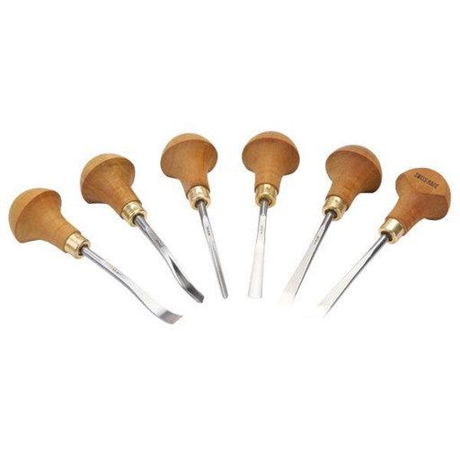 Palm Handled Carving Tool Set A, 6 piece