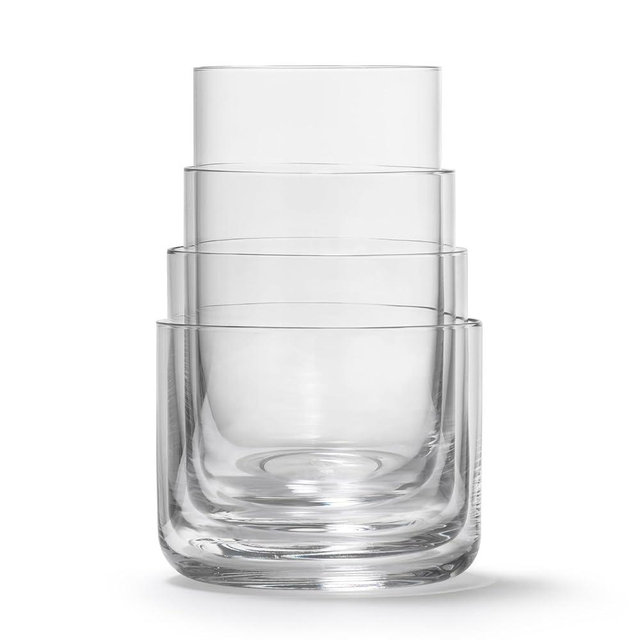 aarke Nesting Glasses, 4 x 290 ml (9.8 fl oz), Crystal Glass, Dishwasher Safe