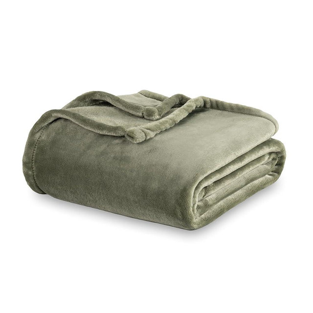 Berkshire Blanket Classic Velvetloft® Solid Blanket, Queen Size Bed Blanket, Lightweight Cozy Flannel Plush Blanket for Bed and Couch, Dark Sage, 90×90 Inches