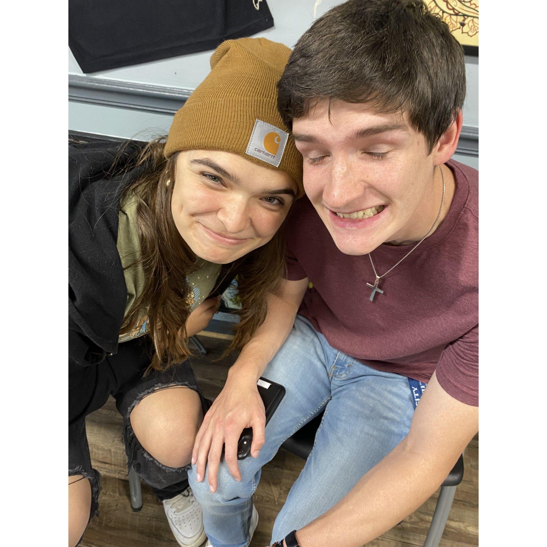 Riley's tattoo appointment