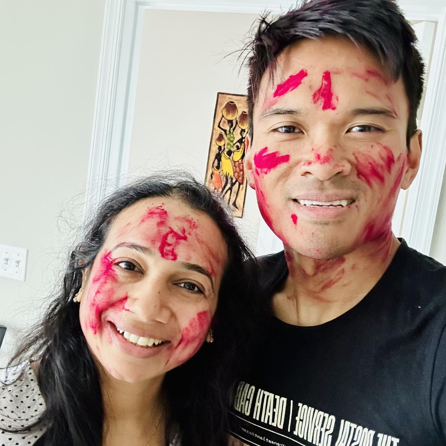Carl’s first Holi colors
