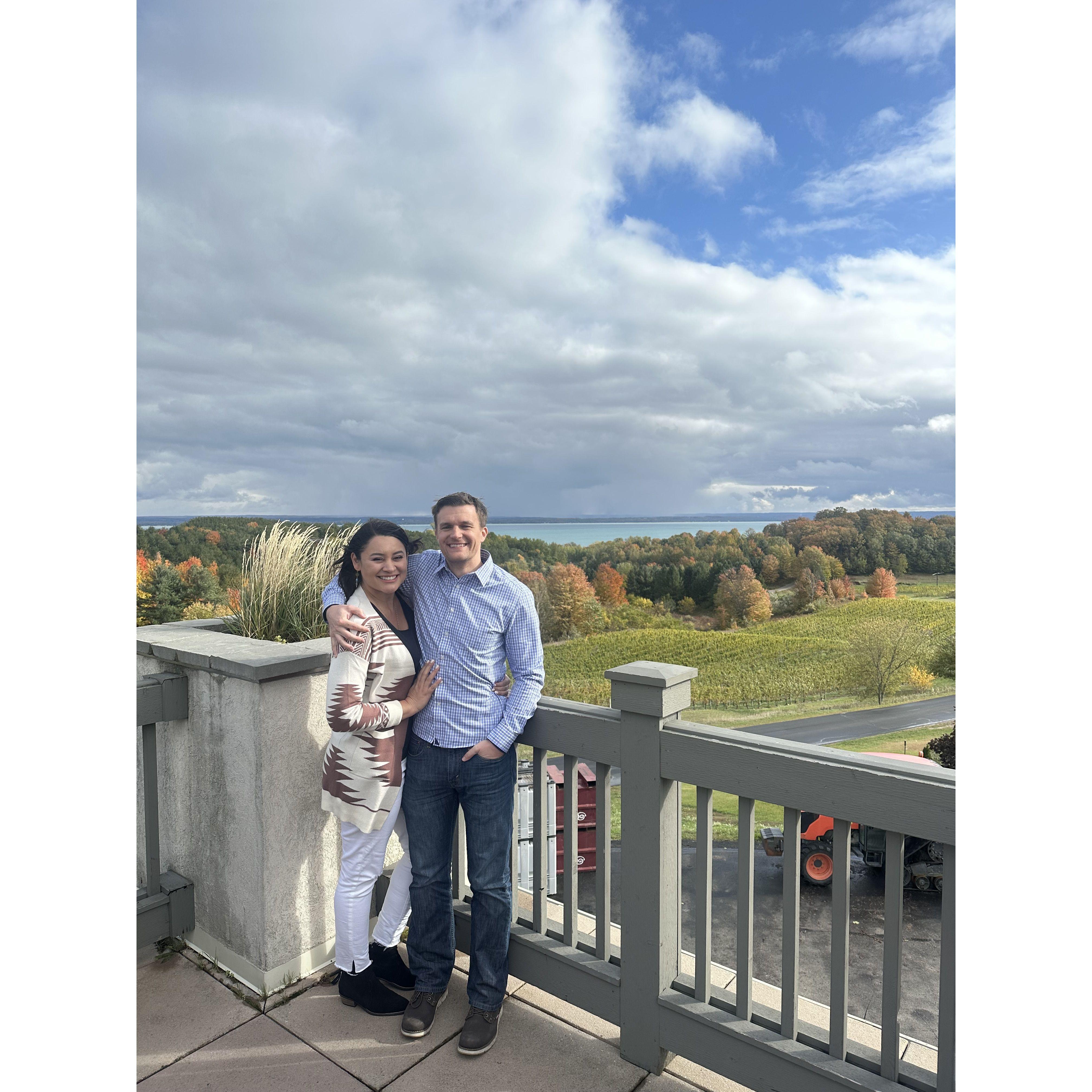 Wine touring in Traverse City, MI.