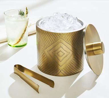 BADG Triumphant Etched Handcrafted Stainless Steel Ice Bucket