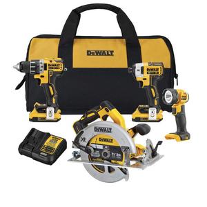 DEWALT XR 4-Tool 20-Volt Max Lithium Ion Brushless Cordless Combo Kit