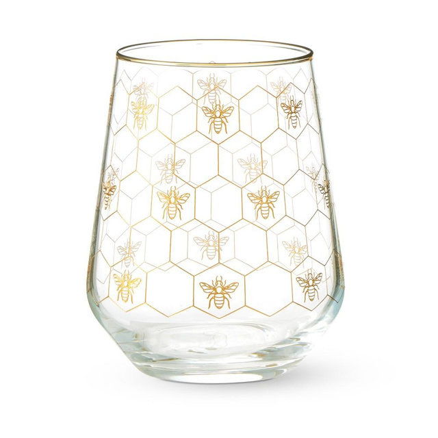 Honeycomb Stemless Wine Glasses, Each