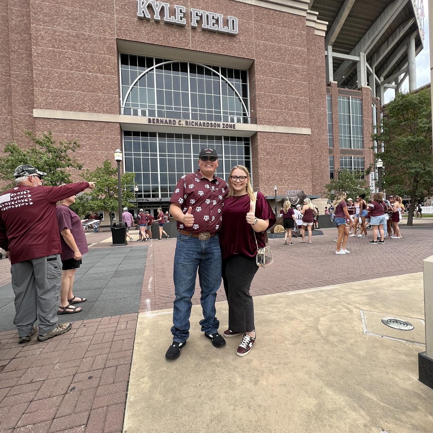 Our first Texas A&M football game together as students at THE BEST university.