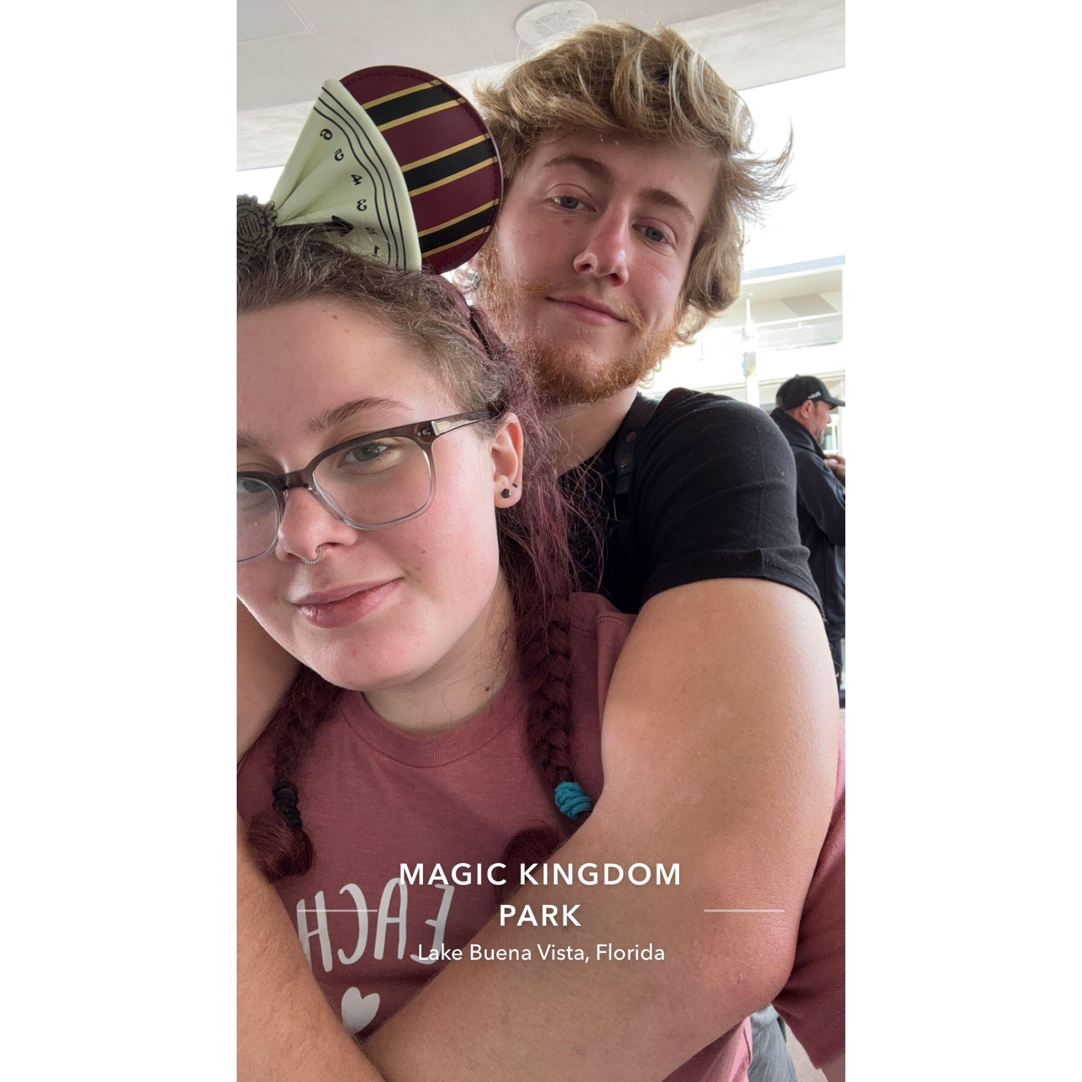 Waiting in line for lunch at The Lunching Pad at Disney World in Tomorrowland