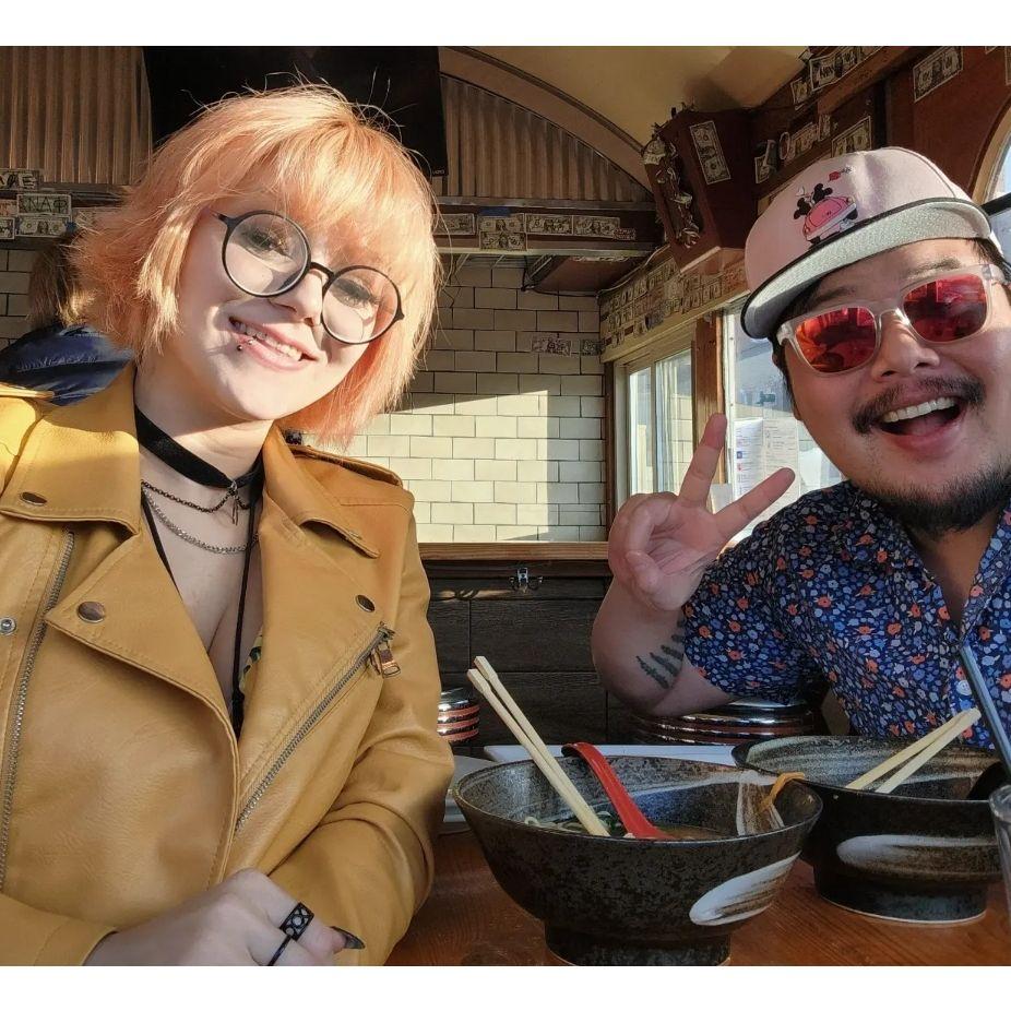 Us revisiting our first date spot for our 2 year anniversary!!
