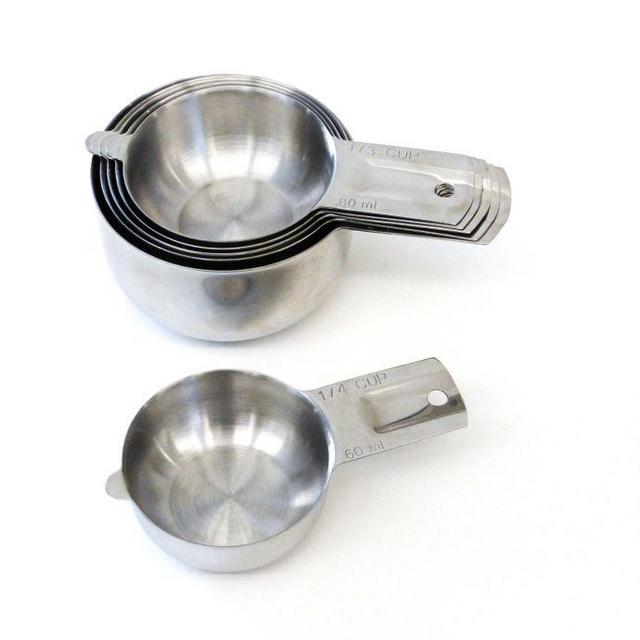 RSVP Stainless Steel 6-Piece Measuring Cup Set