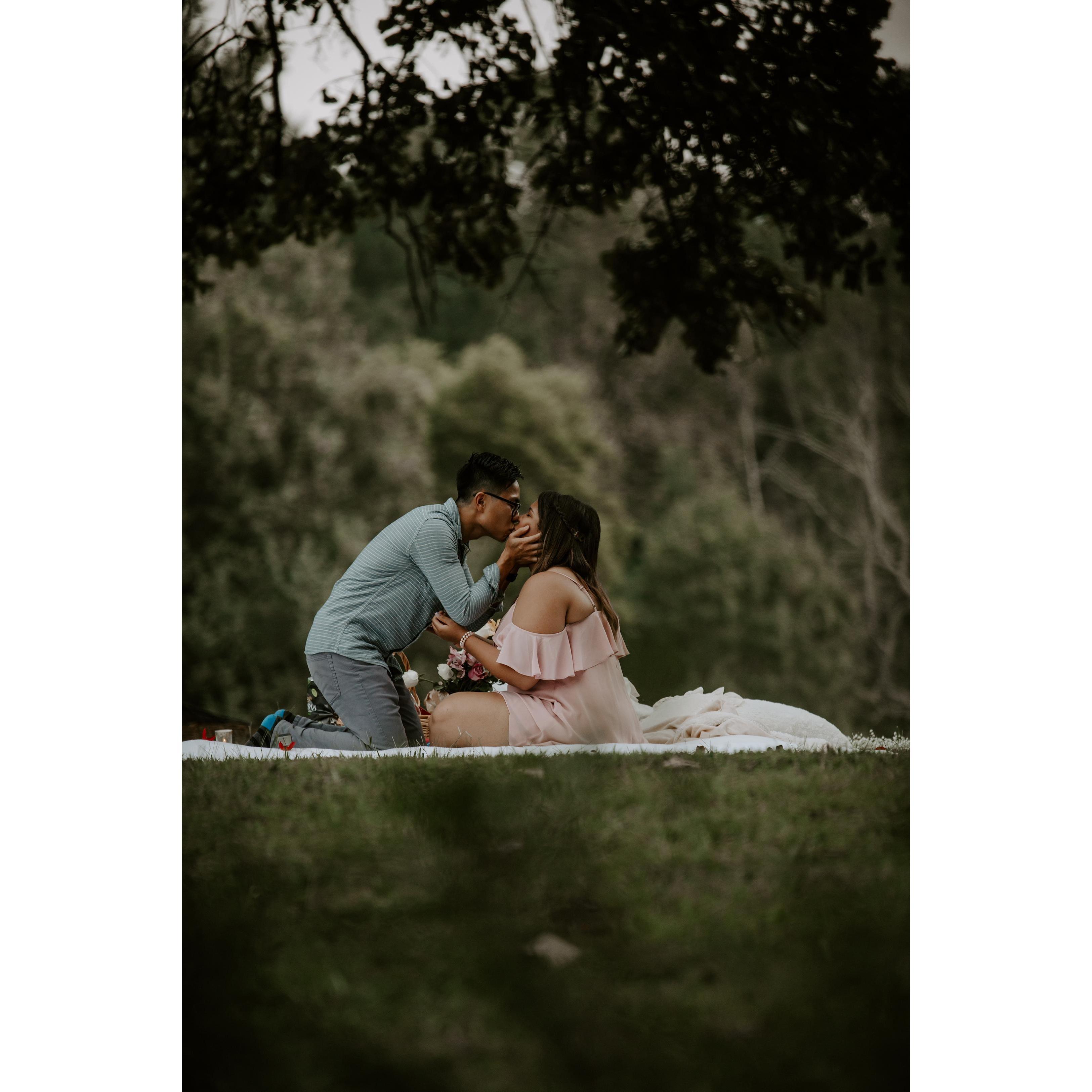 When she said yes!