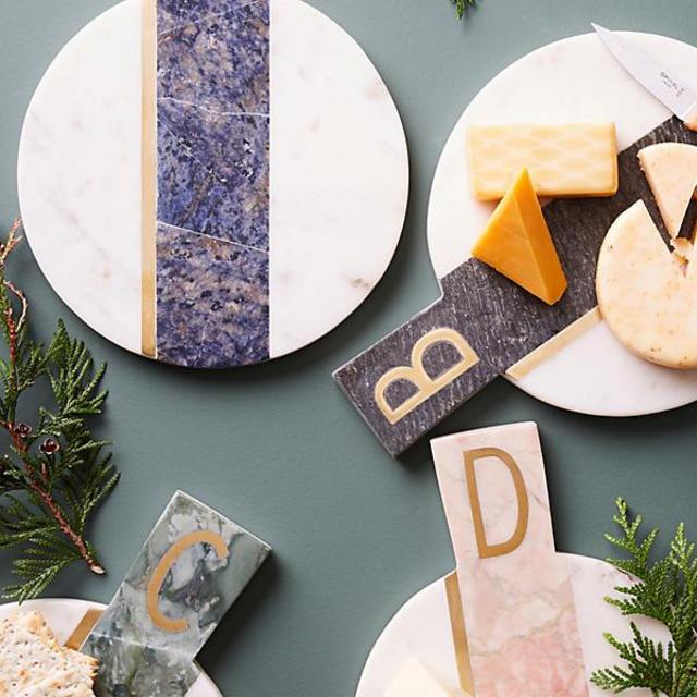 Marbled Monogram Cheese Board C