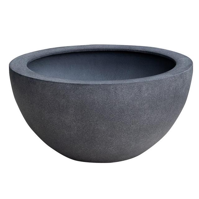 Bradford Wide Planter, Large, Charcoal