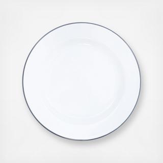 Vintage Enamelware Dinner Plate, Set of 4