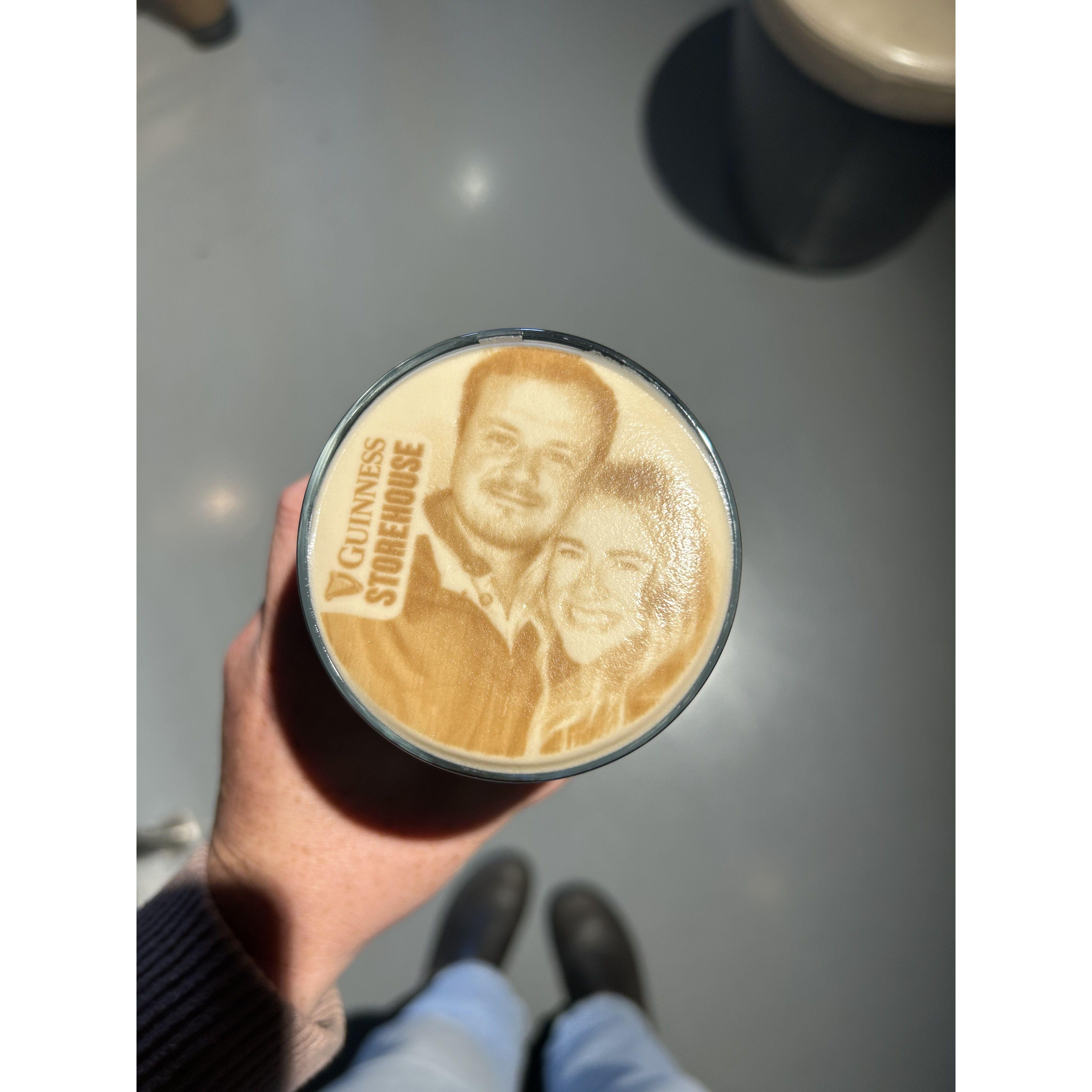 Guiness museum! I didn't want to drink my beer (but I'm sure Alex split the G)