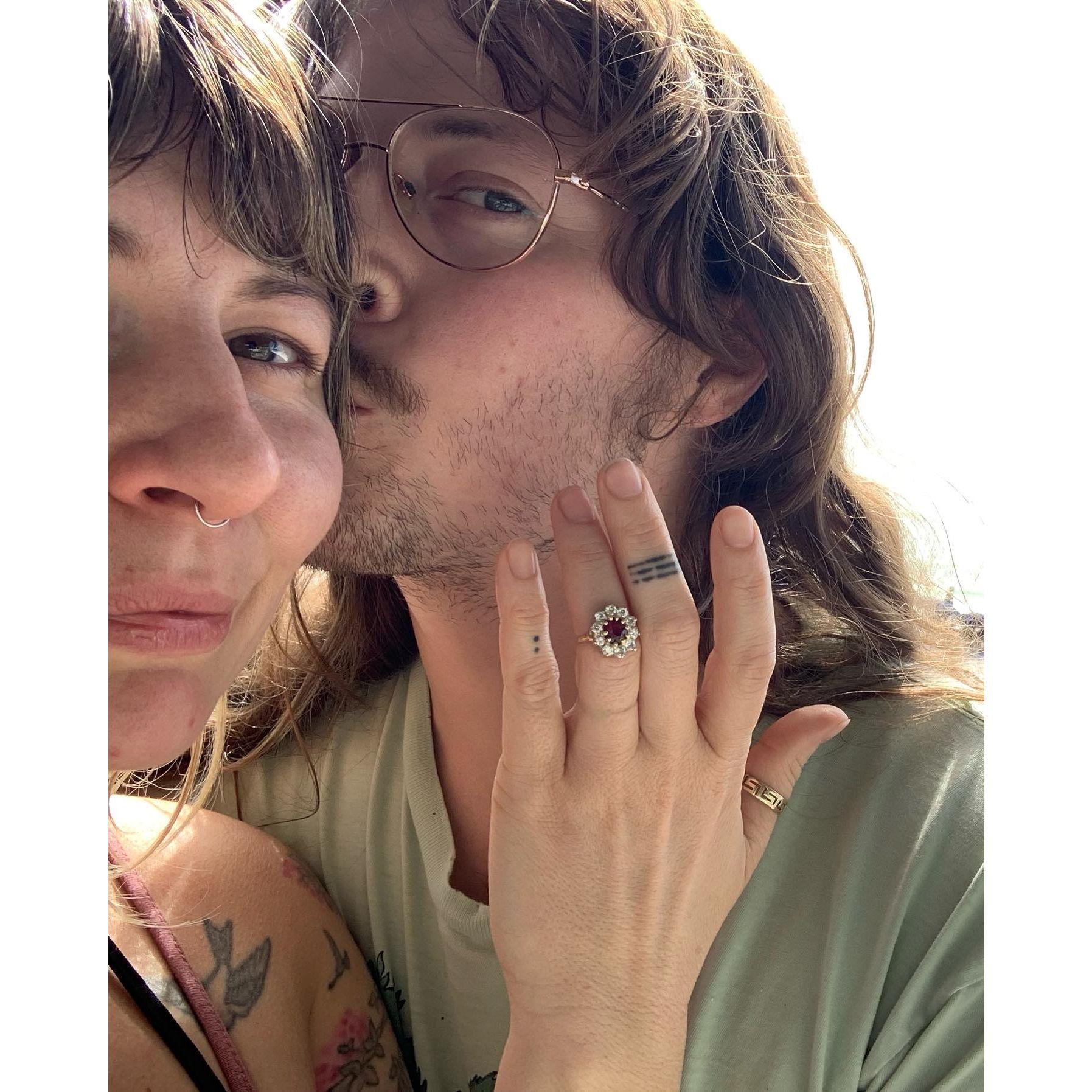 I proposed to Dana at East of the Sun on November 23, 2022.