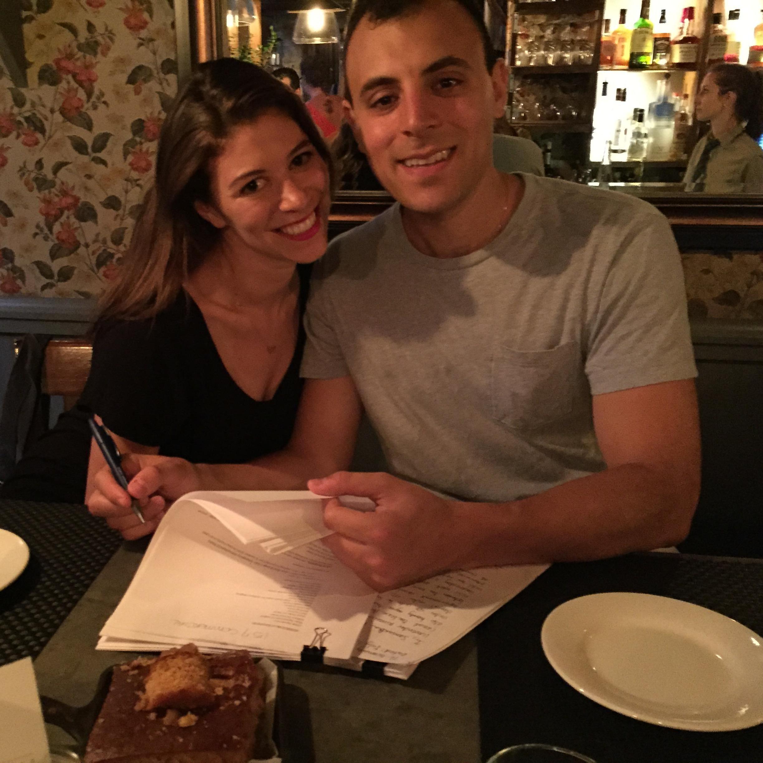 The night we signed our lease...