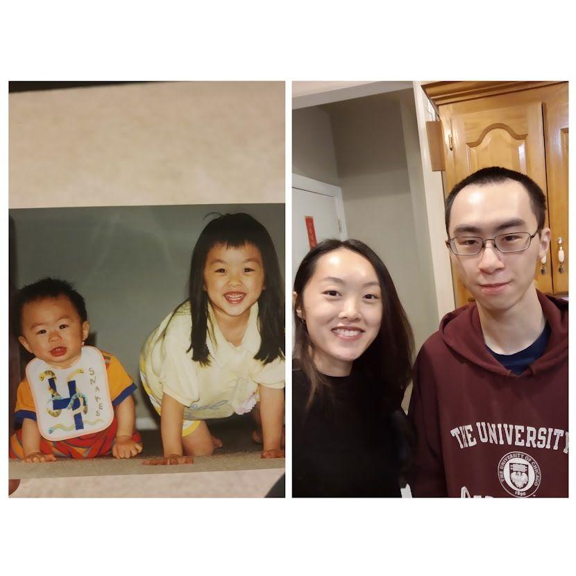 The bride and her brother, Weston.
