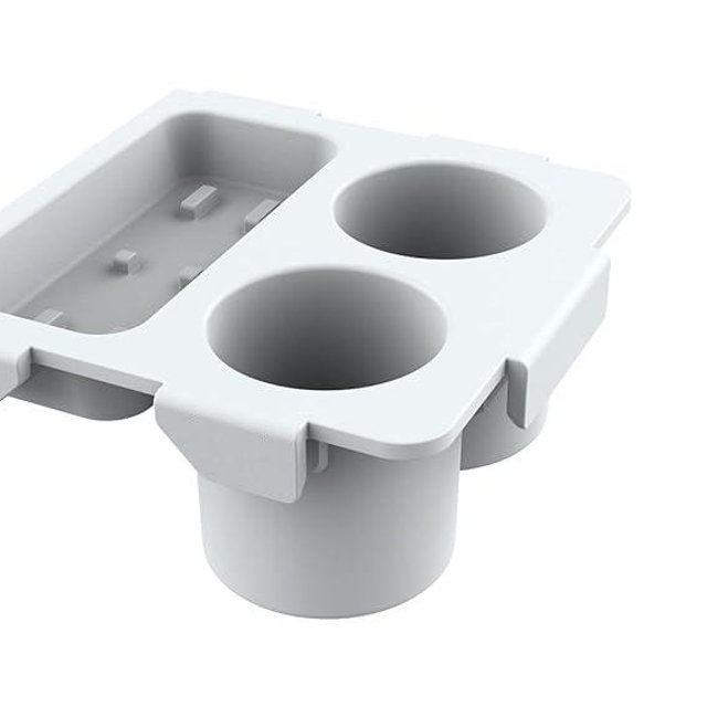 Tiga Top Cup Holder Tray Accessory for Bogg Bag X-Large - Fit for Stanley Cup - EVA Material is Water-Resistant - Women Phone Holder for Bogg Bag - Divider and Organizer - Patent Pending (Light Gray)