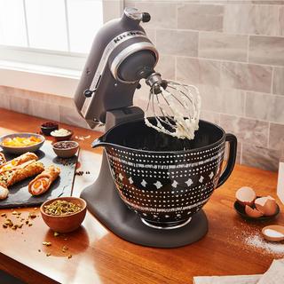 5 Qt. Patterned Titanium-Reinforced Ceramic Bowl Stand Mixer Attachment