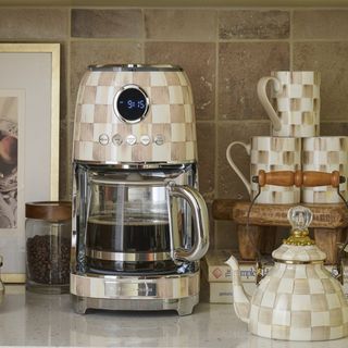 Mocha Check Stainless Steel Drip Coffee Maker