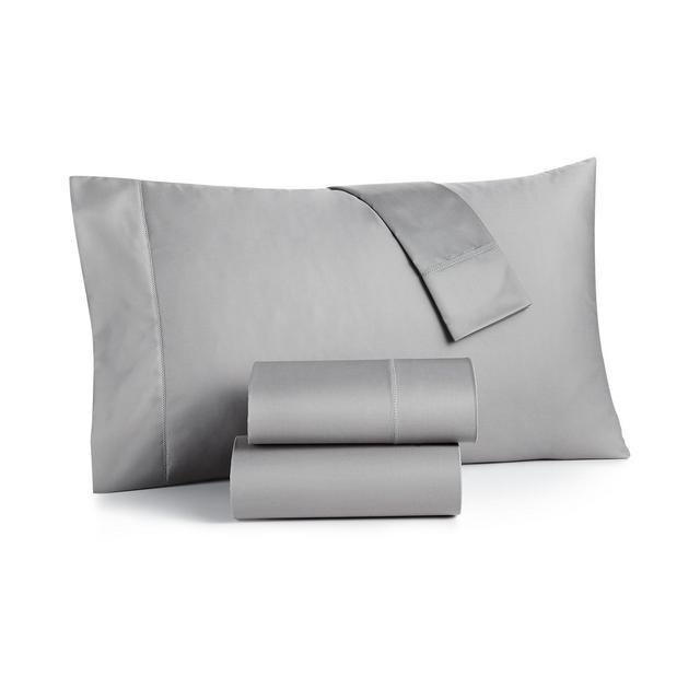 CLOSEOUT! Charter Club Solid 550 Thread Count 100% Cotton 4-Pc. Sheet Set, King, Exclusively at Macy’s