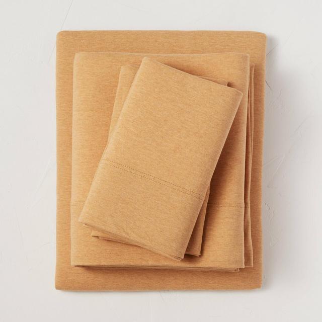 King Jersey Solid Sheet Set Honey - Casaluna™