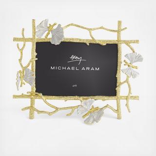 Butterfly Ginkgo Gold Photo Frame