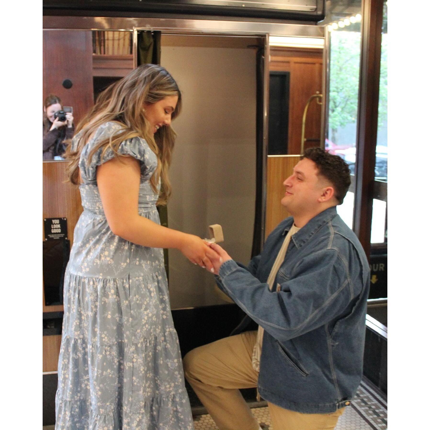 We said "yes" at the Ace Hotel photobooth.