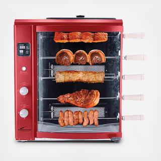 Brazilian Gas Rotisserie Grill, 5-Skewer and Upper Tray Set