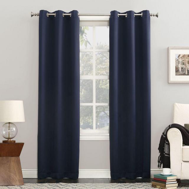 Sun Zero® Mariah 95-Inch Grommet Curtain in Navy