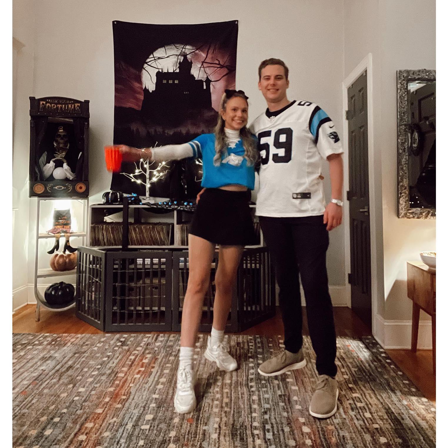 Halloween at the Hawthorne Home! We ended up having to pick up City BBQ in full costume this night, and It was a hit. 2023.