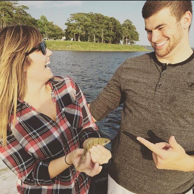 Taylor's first trip visiting Matt's family at Camp Lejeune!