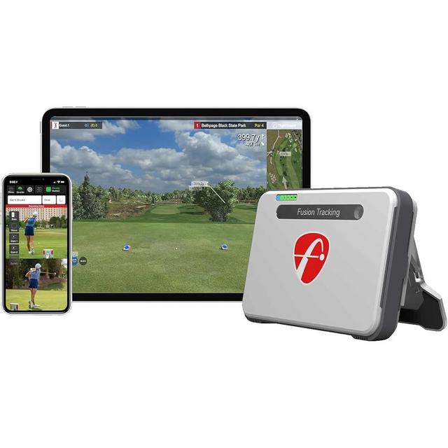 FlightScope Mevo+ GPS Launch Monitor and Golf Simulator | 20+ Swing Data Parameters with Multicam, 12 E6 Courses, 17 Practice Ranges and Games - for Indoor & Outdoor Use | Works with iOS and PC