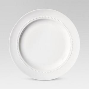 Round Beaded RimPorcelain Salad Plate White 8in - Threshold™