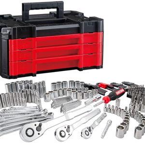 Craftsman Socket Set with Case VERSASTACK 230 Pcs Mechanics Tool Set, 1/4 in, 3/8 in, and 1/2 Drive, Standard and Deep Socket Set, Short and Long Arm Hex Keys (CMMT45306)