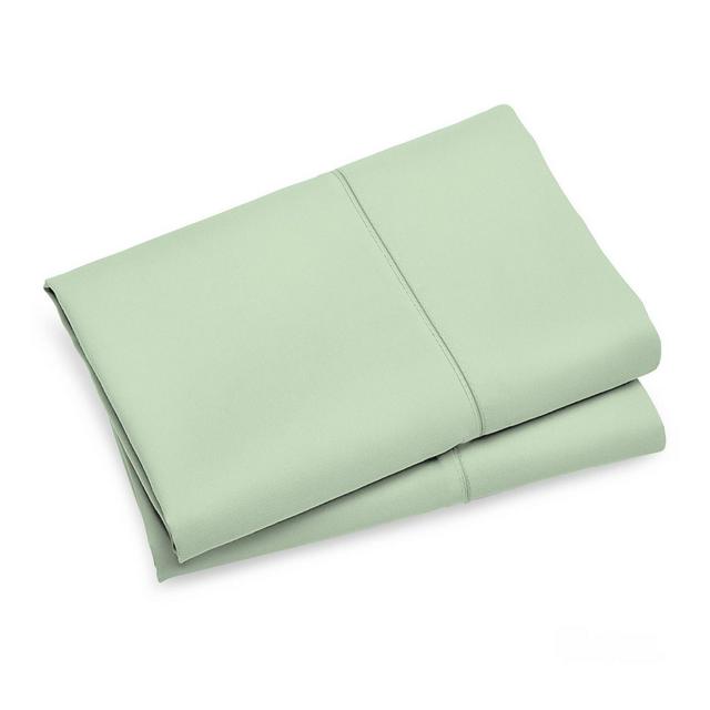 King 400 Thread Count Ultimate Percale Cotton Solid Pillowcase Set Sage - Purity Home