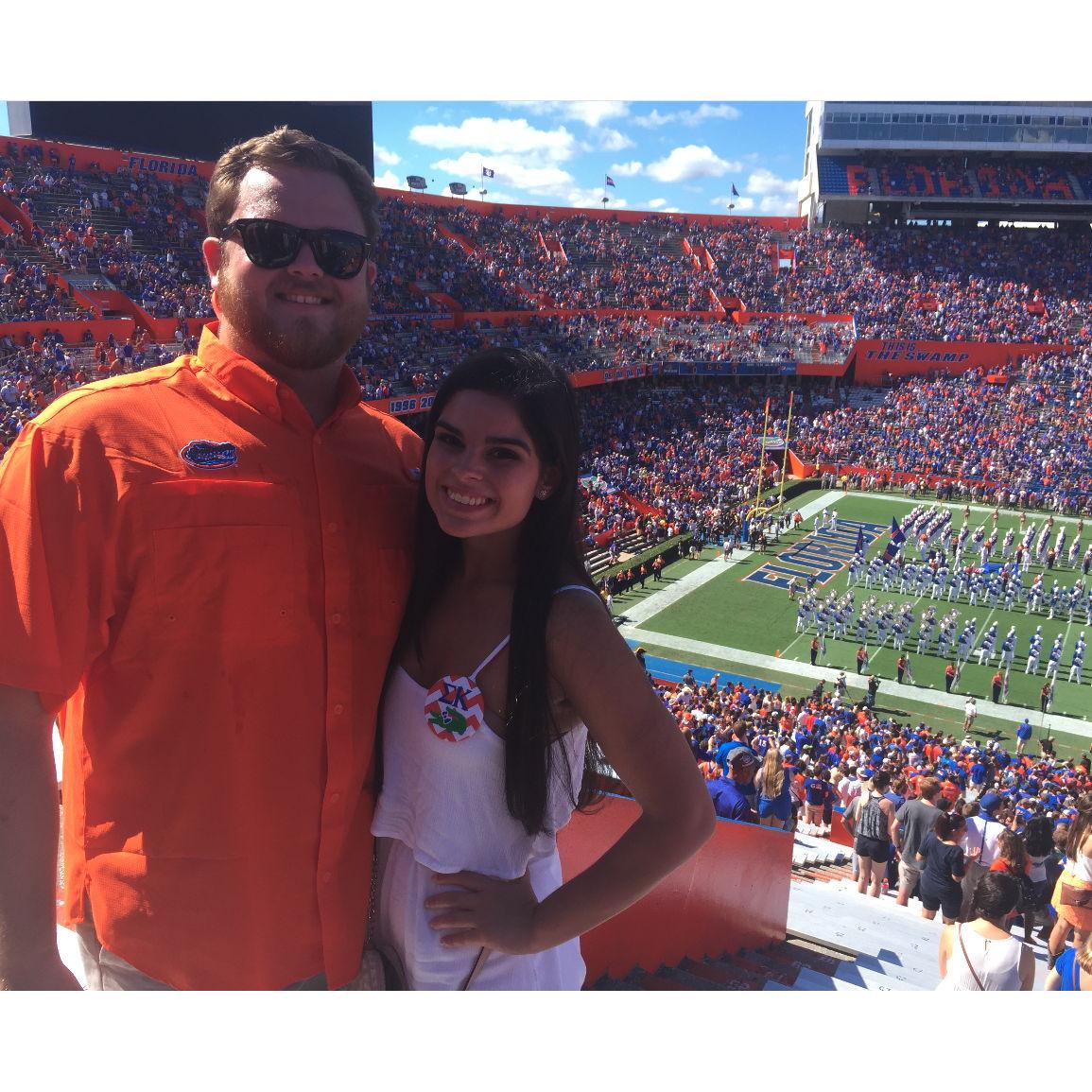Danny would always try to come up to visit for UF's Homecoming weekend. <3