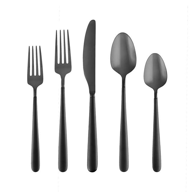 Artisanal Kitchen Supply Adley Black Sand 20-Piece Flatware Set