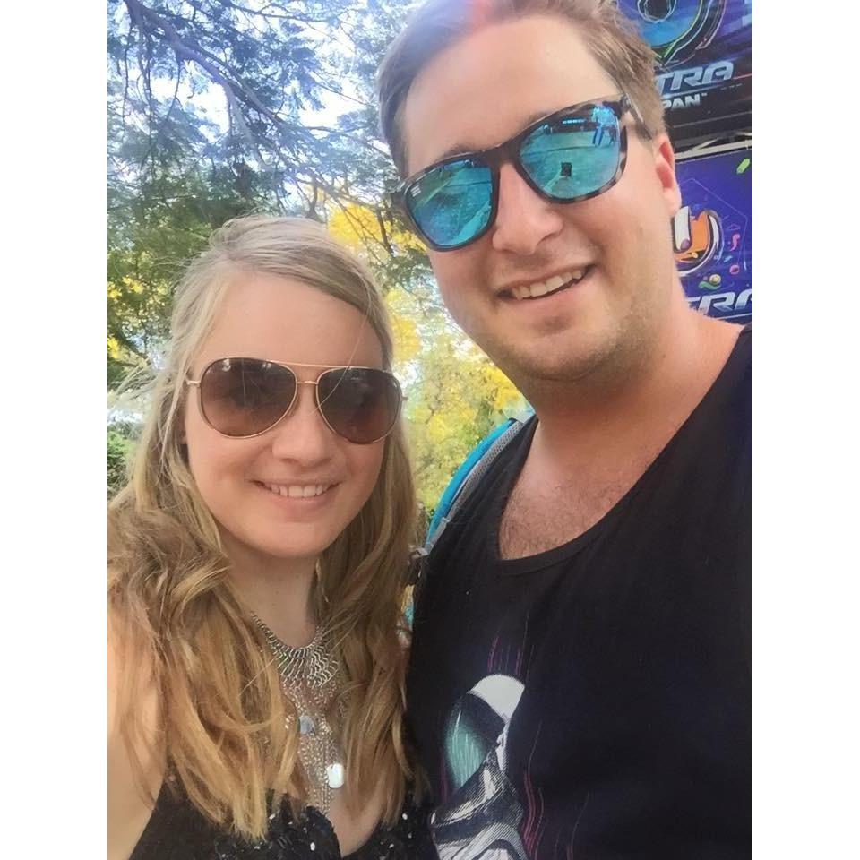 Right before dancing our butts off at Ultra Music Festival in Miami
