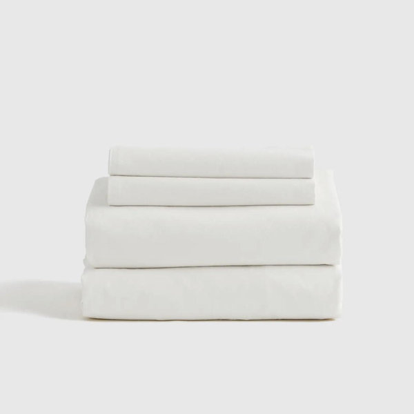 Organic Brushed Cotton Sheet Set - White, King