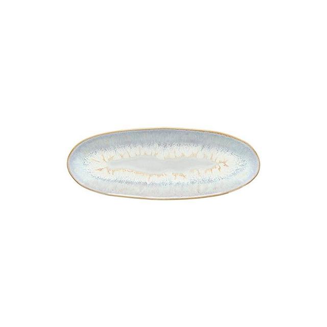 Costa Nova, Brisa collection, Stoneware Serveware, Oval plate, platter, sal (white), 10''