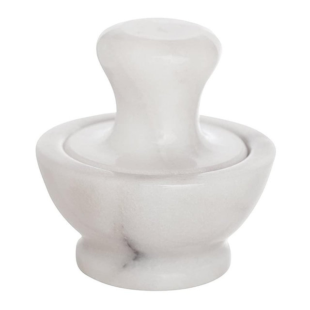 HIC Harold Import Co. HIC Mortar and Pestle Set, 3.8-inches 4-inches, Marble