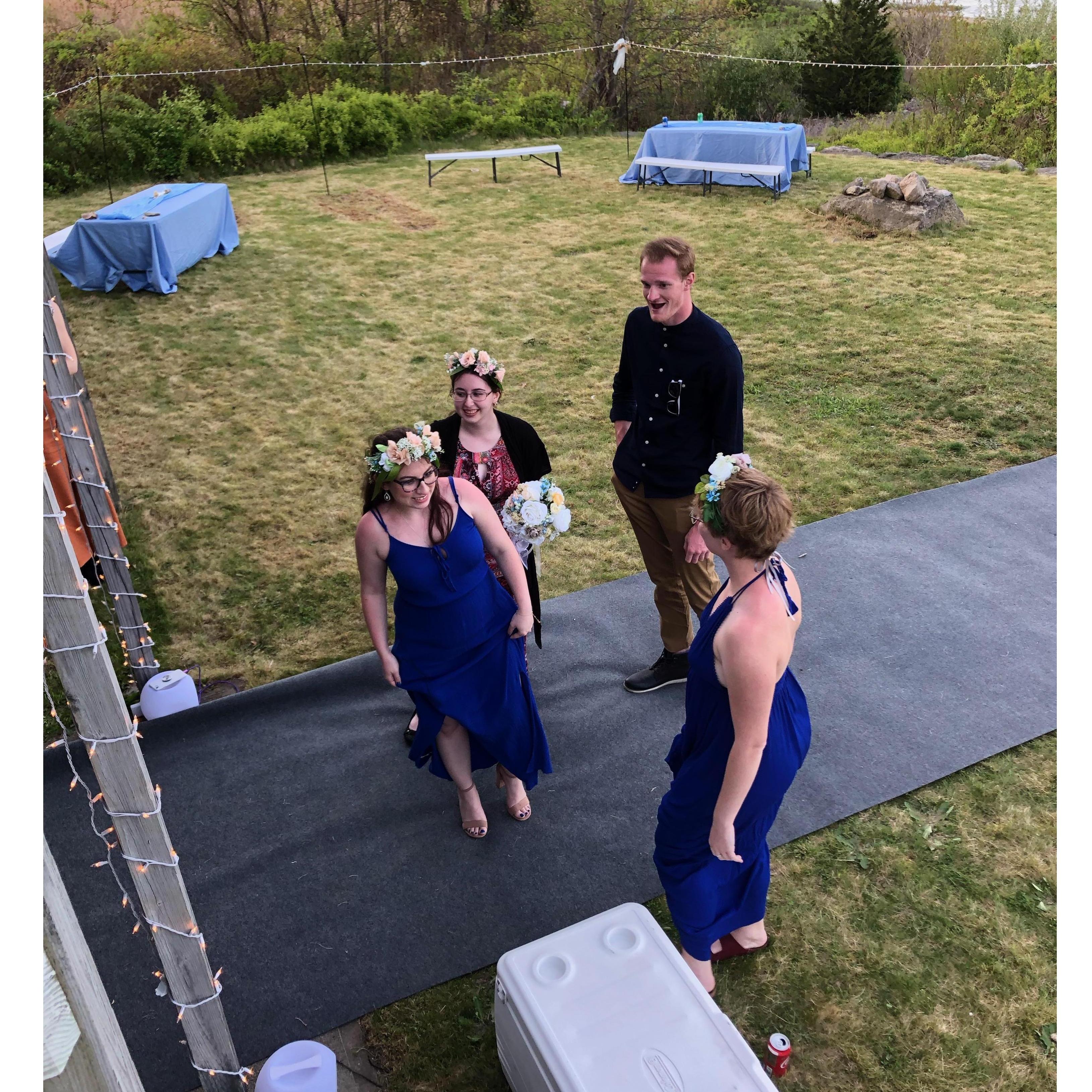 Sasha caught the bouquet!