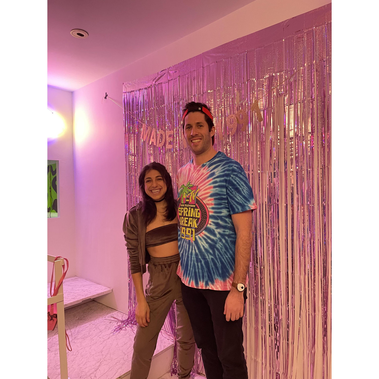 At Julia's friend, Lizzie's, 30th birthday party at their apartment #WeLovethe90s