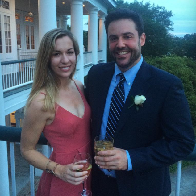 Our very first photo together at Jenn and Grey's wedding in 2016!