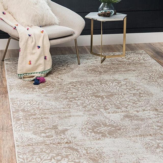 Unique Loom Sofia Collection Traditional Vintage Beige Area Rug (5' x 8')