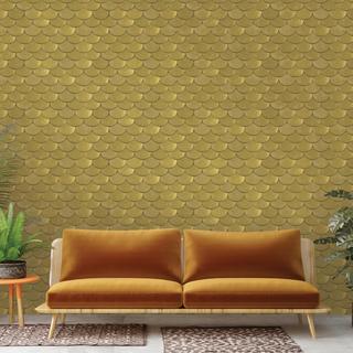 Genevieve Gorder for Tempaper Brass Belly Wallpaper