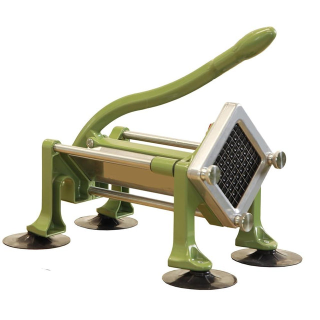 MYTASUY Commercial French Fry Cutter Stainless Steel.Potato Cutter for French Fries with 3/8 and 1/4Inch Blade, Commercial French Fry Cutter Manual Potatoes Cutting Machine with Suction Feet.