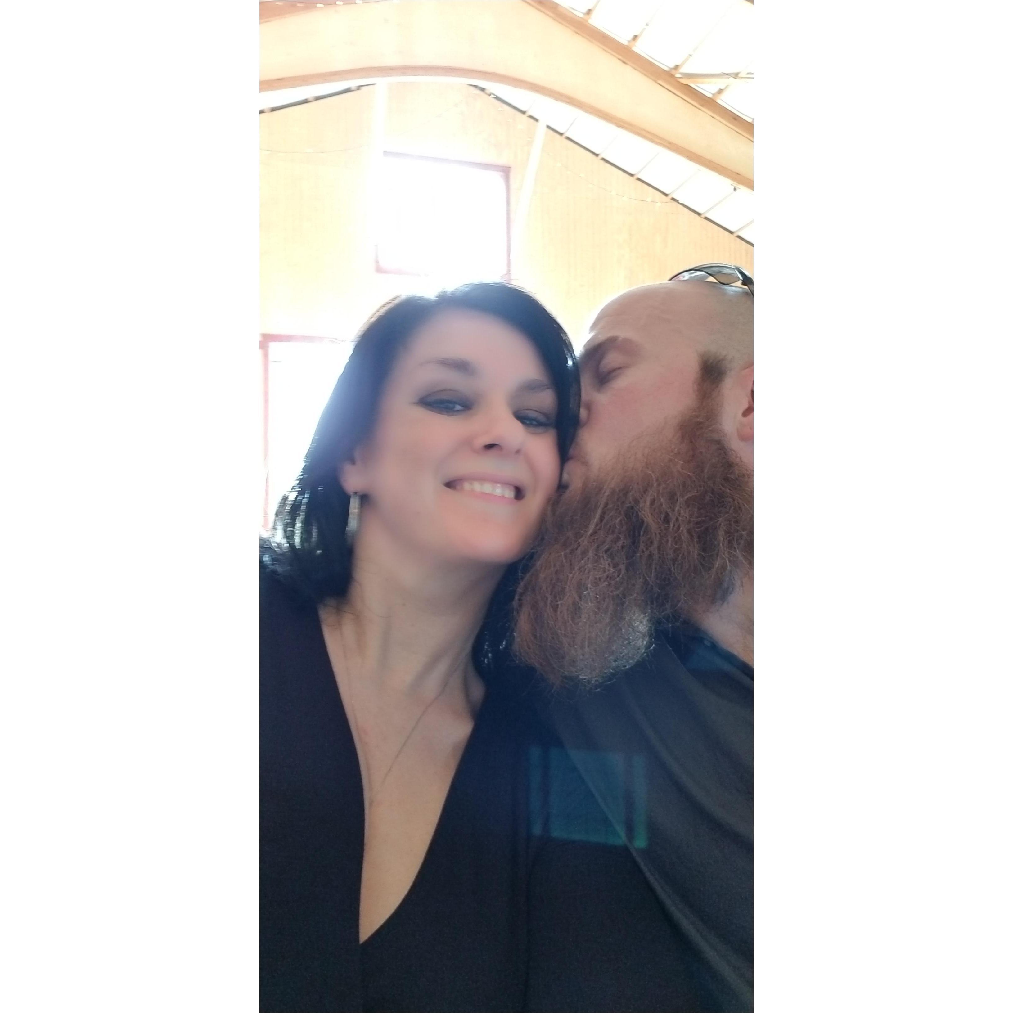 Wedding date... pregnant and it was HOT!