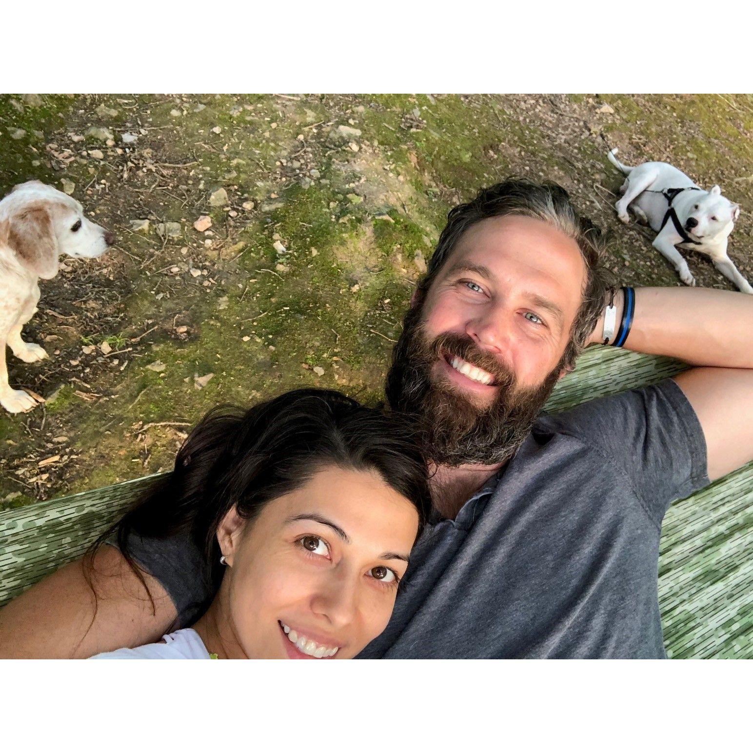 Hammock chillin by the lake. Libna isn't a fan of hammocks but she puts up with them for me.